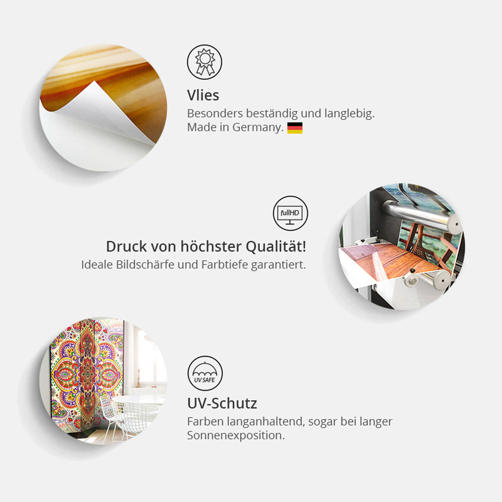 Thumbnail - artgeist Paravent, Hellgrau, Dunkelgrau, Holz, Textil, Kiefer, massiv, Retro, 135x172x3 cm, Motiv auf Vorderseite, Wohnz...