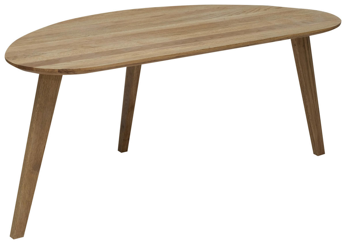 COUCHTISCH Wildeiche massiv 100/50/45 cm Freiform Wildeiche  - Wildeiche, Trend, Holz/Metall (100/50/45cm) - Boxxx