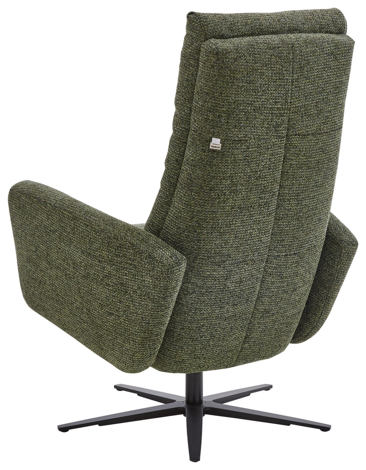 RELAXSESSEL Chenille Relaxfunktion, Kopfteilverstellung, Rücken echt    - Schwarz/Grün, KONVENTIONELL, Textil/Metall (78/111/86cm) - Valdera