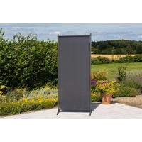 SICHTSCHUTZ - Silberfarben/Grau, KONVENTIONELL, Textil/Metall (80/188/50cm) - Gardenson