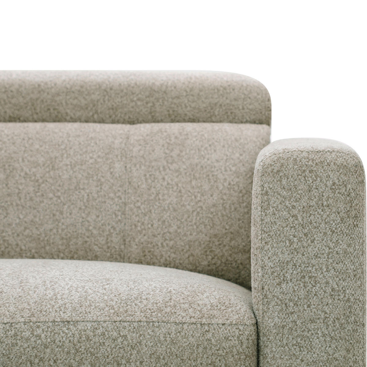 ECKSOFA Beigebraun Chenille  - Chromfarben/Beigebraun, Design, Textil/Metall (173/218cm) - Carryhome
