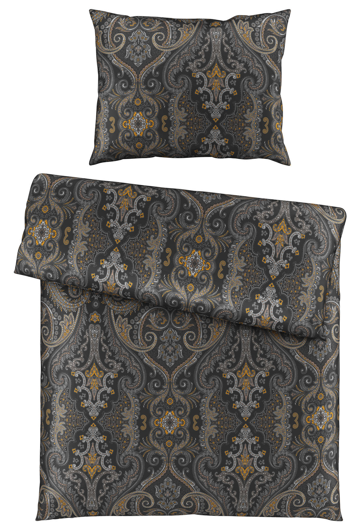POSTELJINA ELOISE 140/200 cm saten antracit  - antracit, Konvencionalno, tekstil (140/200cm) - Esposa