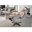 RELAXSESSEL in Textil Hellgrau  - Hellgrau/Schwarz, KONVENTIONELL, Textil/Metall (70/117/85cm) - Dieter Knoll