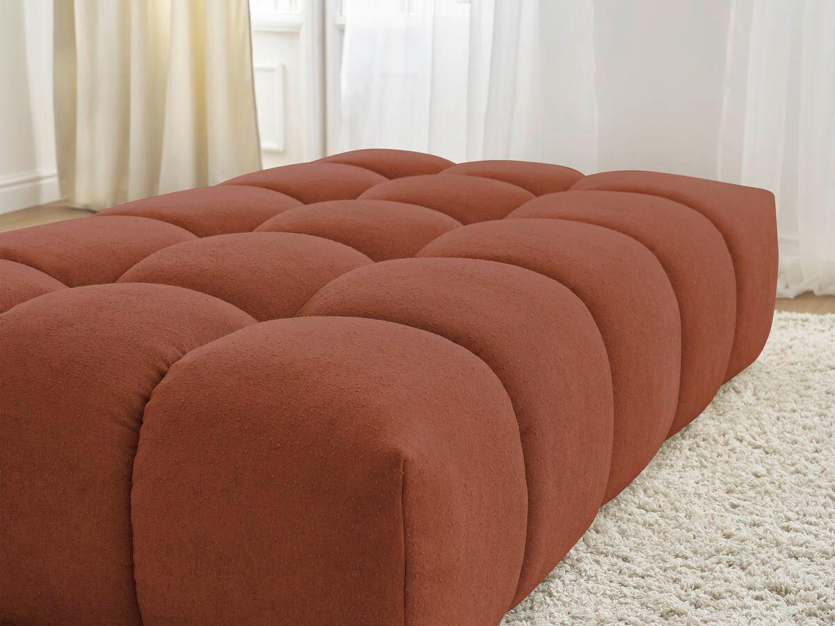 HOCKER EVEREST Struktur Orange  - Schwarz/Orange, MODERN, Kunststoff/Textil (166/100/40cm)