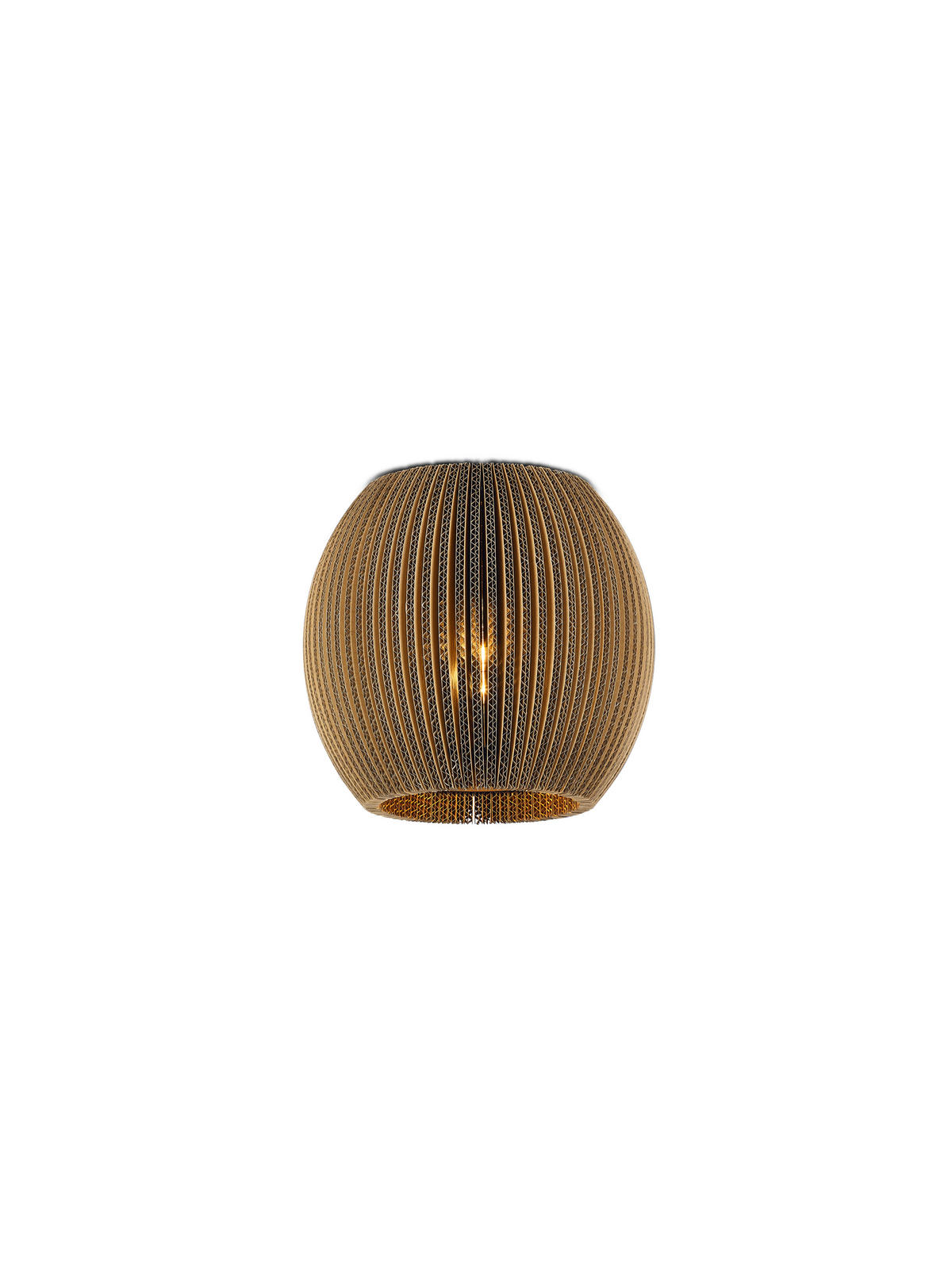 DECKENLEUCHTE 28/25 cm   - Naturfarben, MODERN, Wellpappe (28/25cm) - Hell