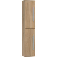 HOCHSCHRANK 40/160/33 cm  - Eichefarben/Weiß, KONVENTIONELL, Glas/Holzwerkstoff (40/160/33cm) - Belluti