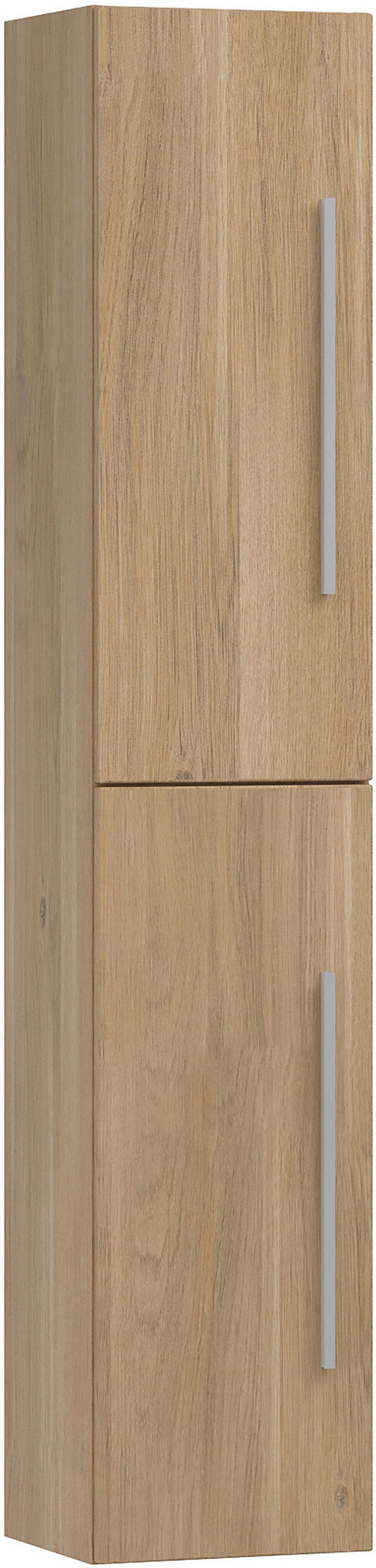 HOCHSCHRANK 40/160/33 cm  - Eichefarben/Weiß, KONVENTIONELL, Glas/Holzwerkstoff (40/160/33cm) - Belluti