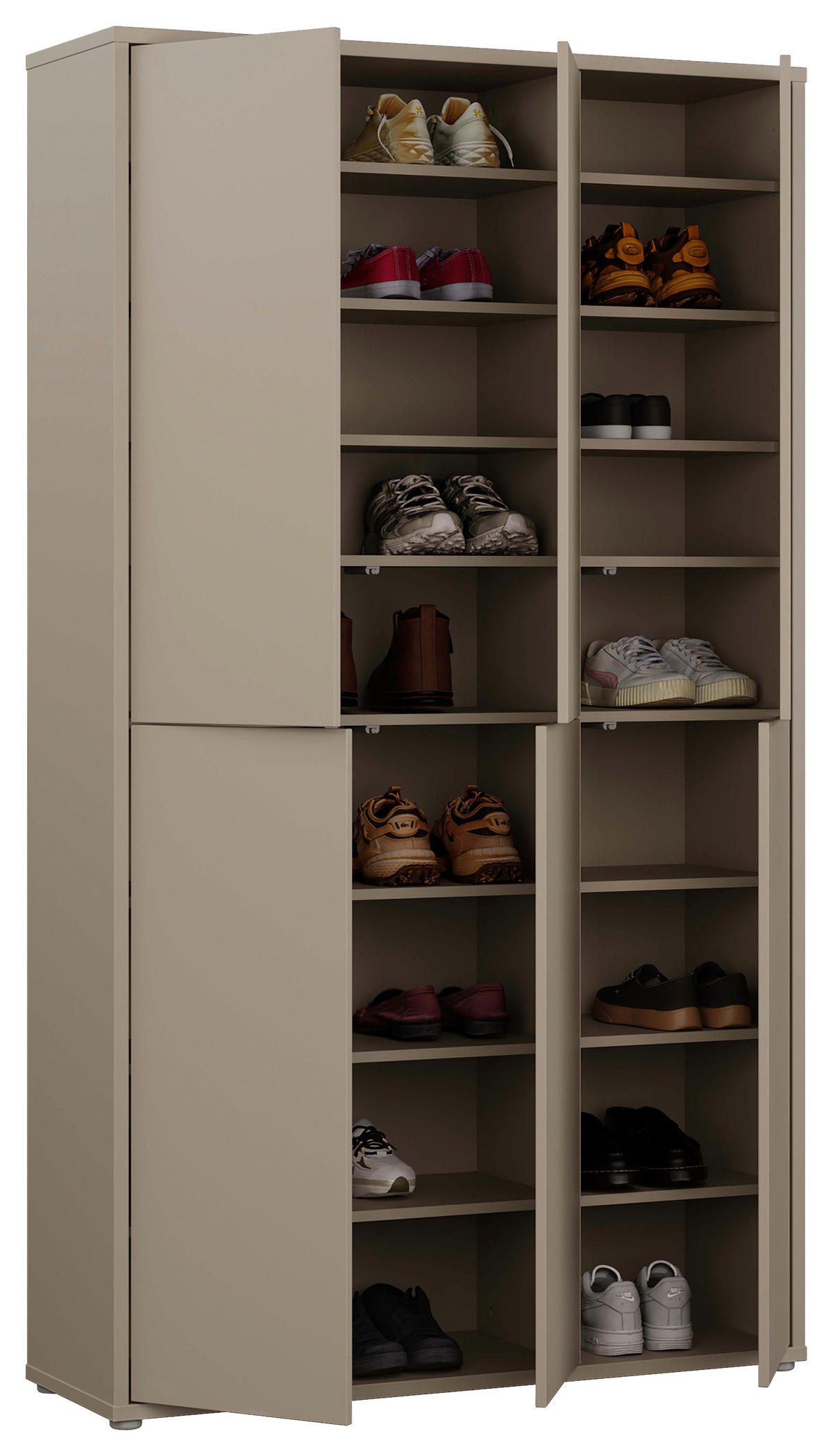 SCHUHSCHRANK  in 109,2/191,9/34,9 cm  - Taupe/Grau, MODERN, Holzwerkstoff/Kunststoff (109,2/191,9/34,9cm) - Modern Living