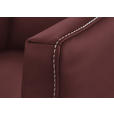 2-SITZER-SOFA  in Echtleder Bordeaux   - Eichefarben/Bordeaux, Natur, Leder/Holz (207/86/87cm) - Valnatura