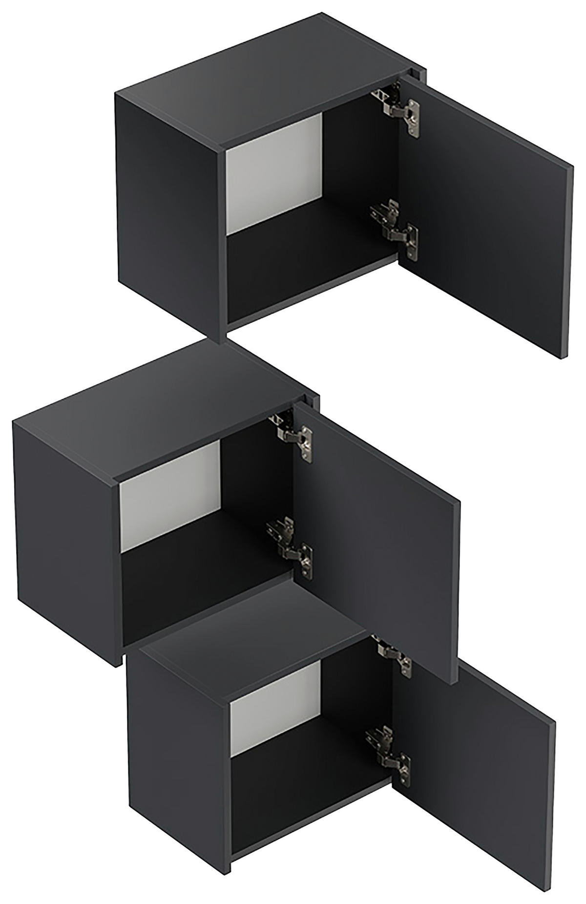 HÄNGESCHRANK  - Graphitfarben, MODERN, Holzwerkstoff - MID.YOU