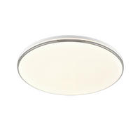 KÚPEĽŇOVÉ STROP. LED SVIETIDL, 40/5 cm  - biela, Basics, kov/plast (40/5cm) - Celina