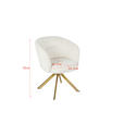 ARMLEHNSTUHL  Sitzfläche 360° drehbar Mikrofaser  Goldfarben, Beige  - Beige/Goldfarben, Design, Textil/Metall (65,5/82/61,5cm) - Hom`in