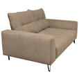 BIGSOFA  in Cord Beige  - Beige/Schwarz, KONVENTIONELL, Textil/Metall (246/100/116cm) - Carryhome