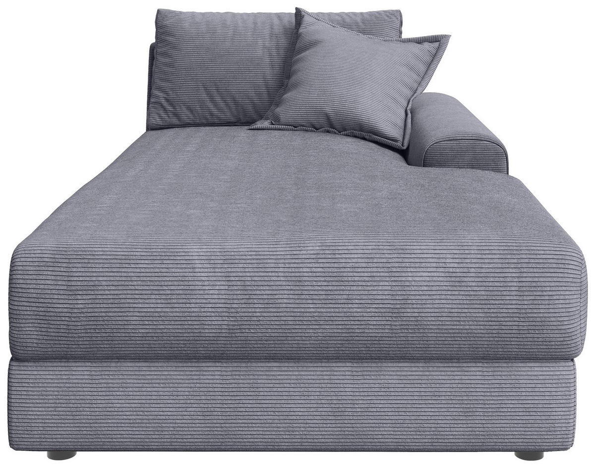 BIGSOFA Cord Dunkelgrau  - Dunkelgrau/Schwarz, MODERN, Kunststoff/Textil (117/93/190cm) - Carryhome