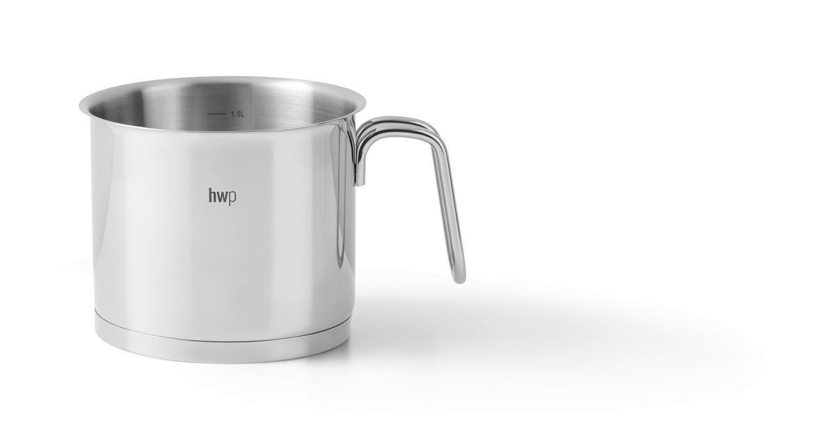 OALĂ PENTRU FIERT LAPTE 1,5 l  - argintiu, Basics, metal (14/12cm) - Homeware Profession.