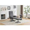 RELAXSESSELSET Webstoff Hocker    - Schwarz/Grau, Design, Textil/Metall (77/107/75cm) - Livetastic