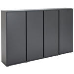 SCHUHSCHRANK  in 192,7/120/34 cm  - Anthrazit, KONVENTIONELL, Holzwerkstoff/Kunststoff (192,7/120/34cm) - Xora