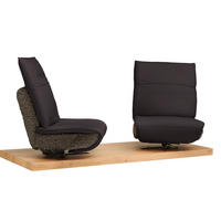 2-SITZER-SOFA  in Hochflor Echtleder Dunkelbraun  - Dunkelbraun/Schwarz, Design, Leder/Holz (240/65/104cm) - Koinor