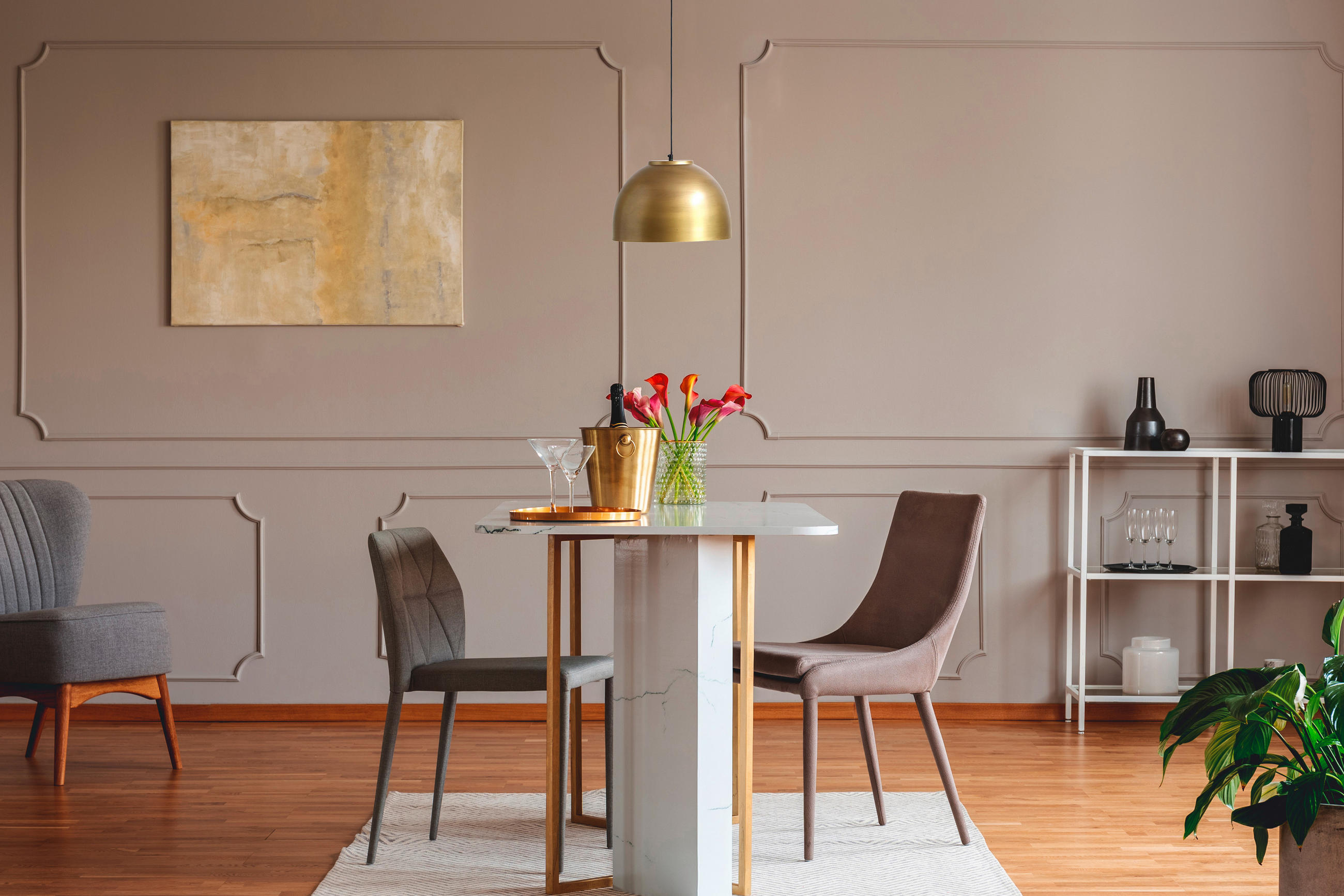 HÄNGELEUCHTE 40/120 cm   - Messingfarben, Basics, Metall (40/120cm) - Globo