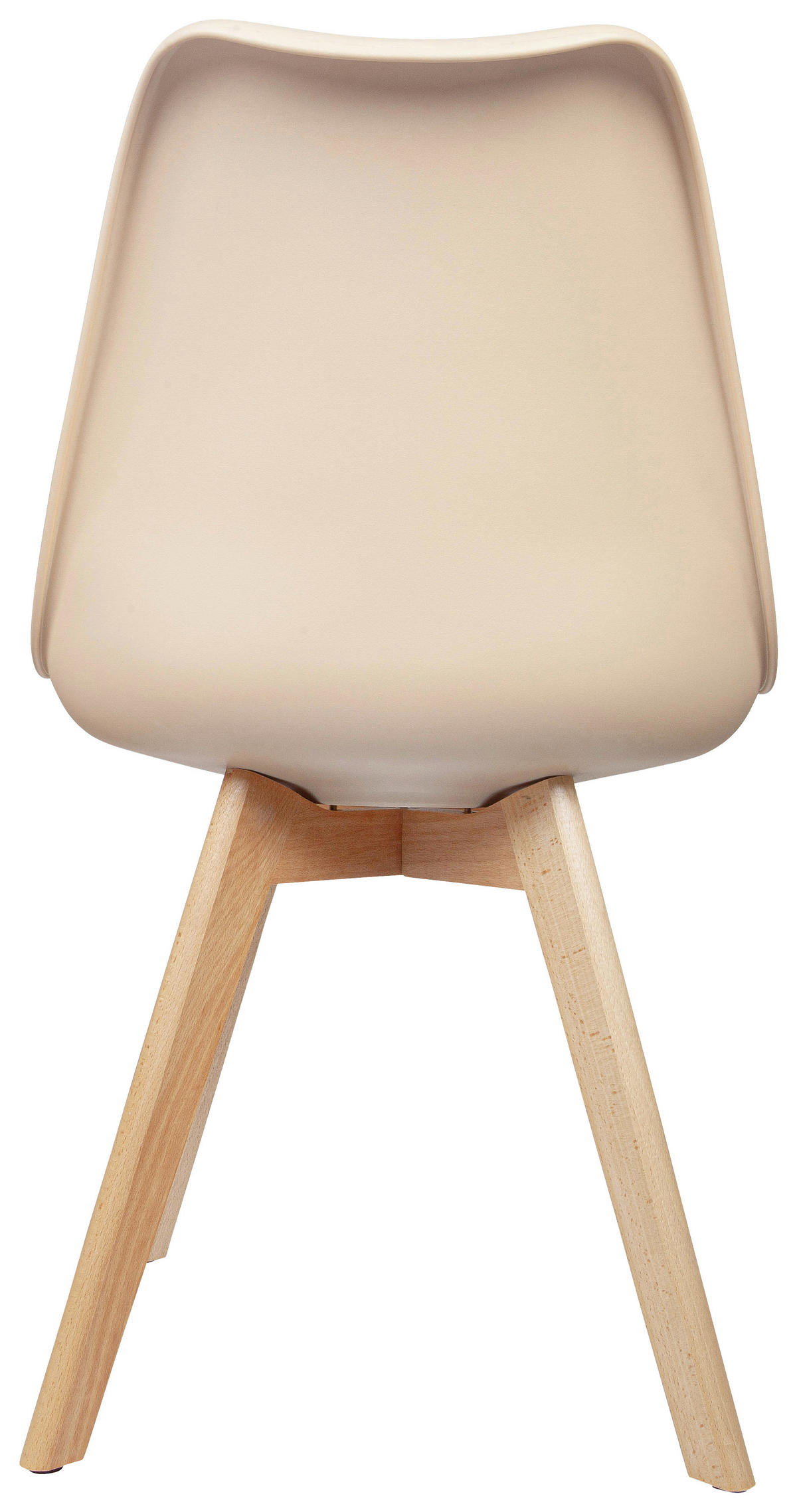 STUHL-SET 4 Stück  in Lederlook  - Beige/Buchefarben, MODERN, Holz/Textil (48/87/56cm) - MID.YOU