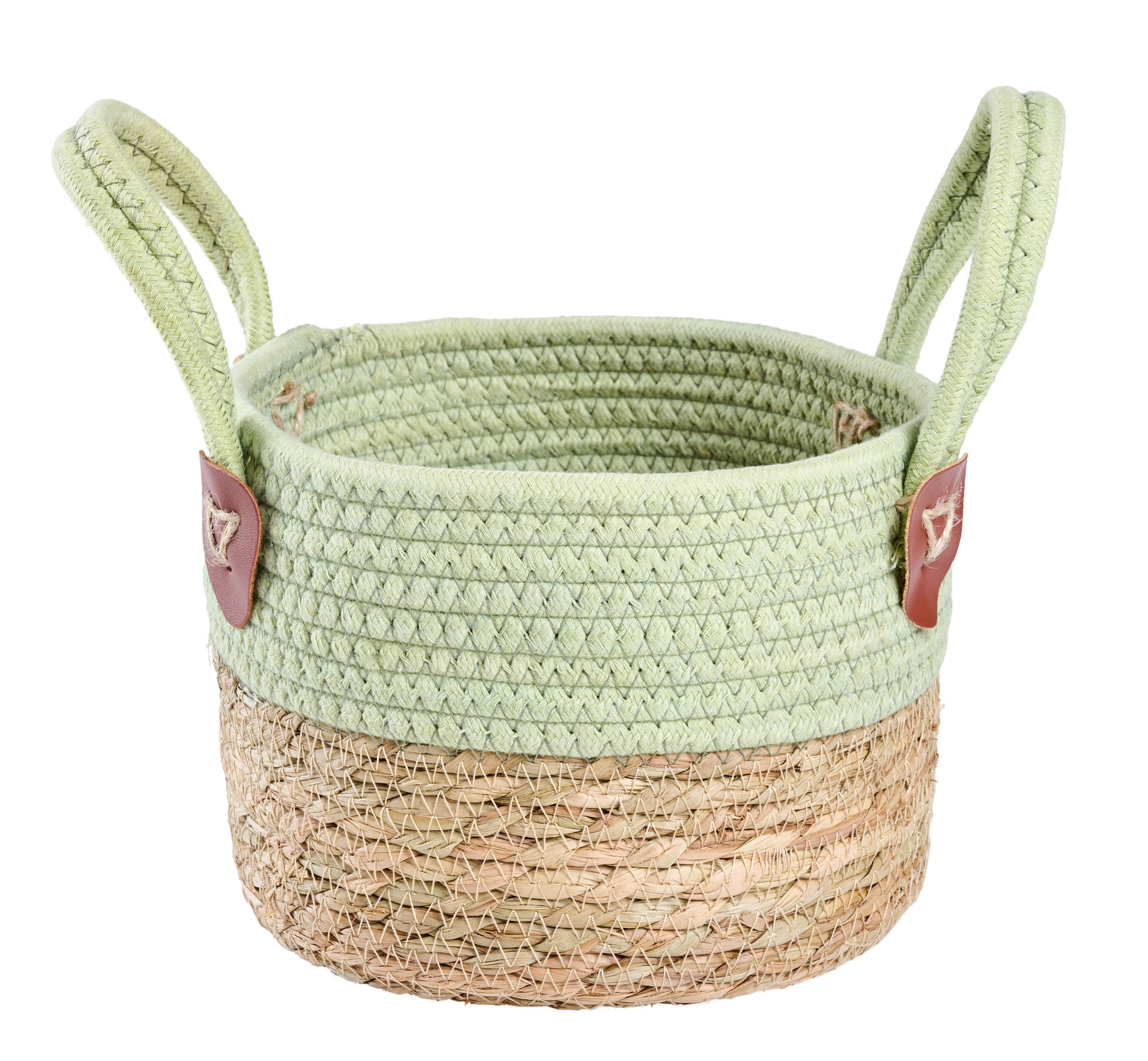 REGALKORB  22/25 cm - Naturfarben/Grün, Natur, Naturmaterialien/Textil (22/25cm) - Ambia Home