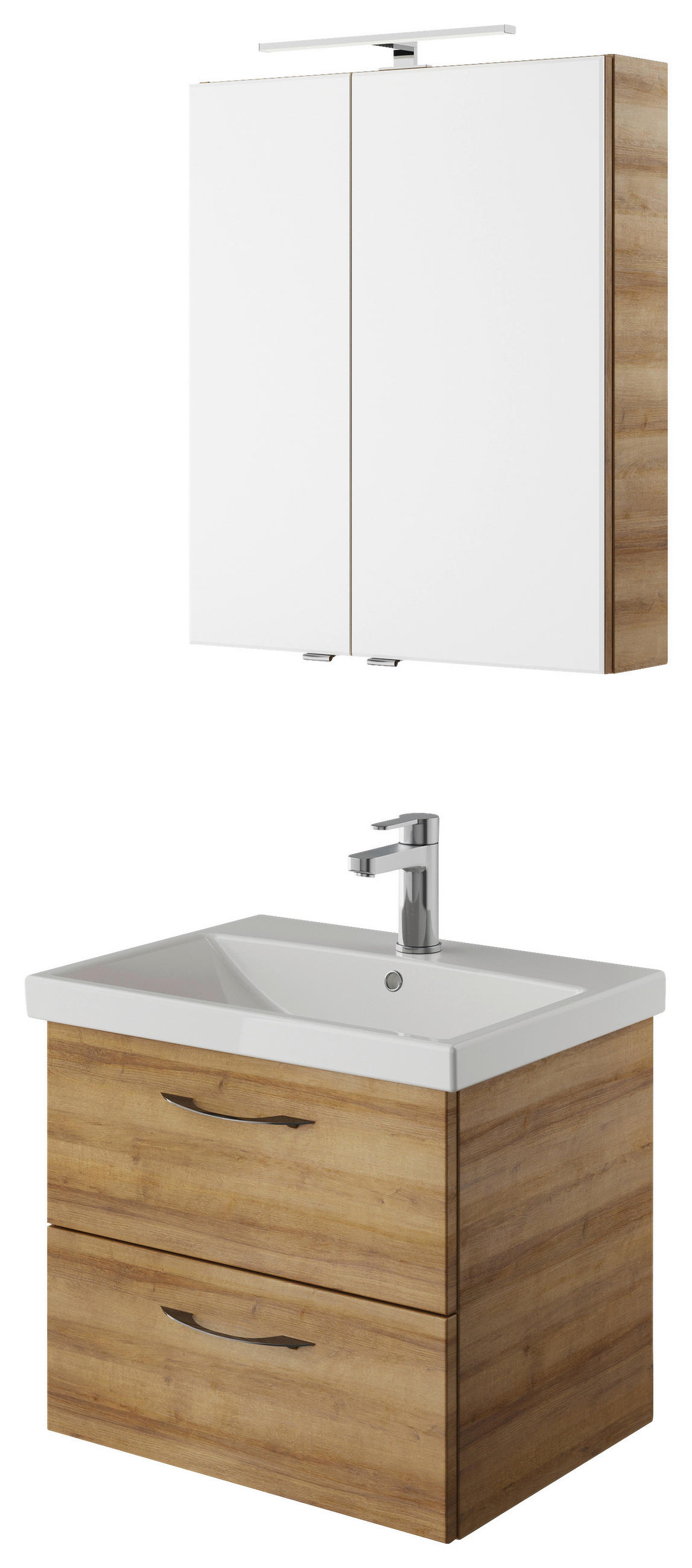 BADEZIMMER  in 60 cm  - Eichefarben/Weiß, KONVENTIONELL, Holzwerkstoff (60cm) - Pelipal