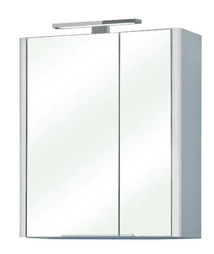SPIEGELSCHRANK 60/70/20 cm  - Weiß, KONVENTIONELL, Glas/Holzwerkstoff (60/70/20cm) - Xora