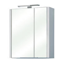 SPIEGELSCHRANK 60/70/20 cm  - Weiß, KONVENTIONELL, Glas/Holzwerkstoff (60/70/20cm) - Xora