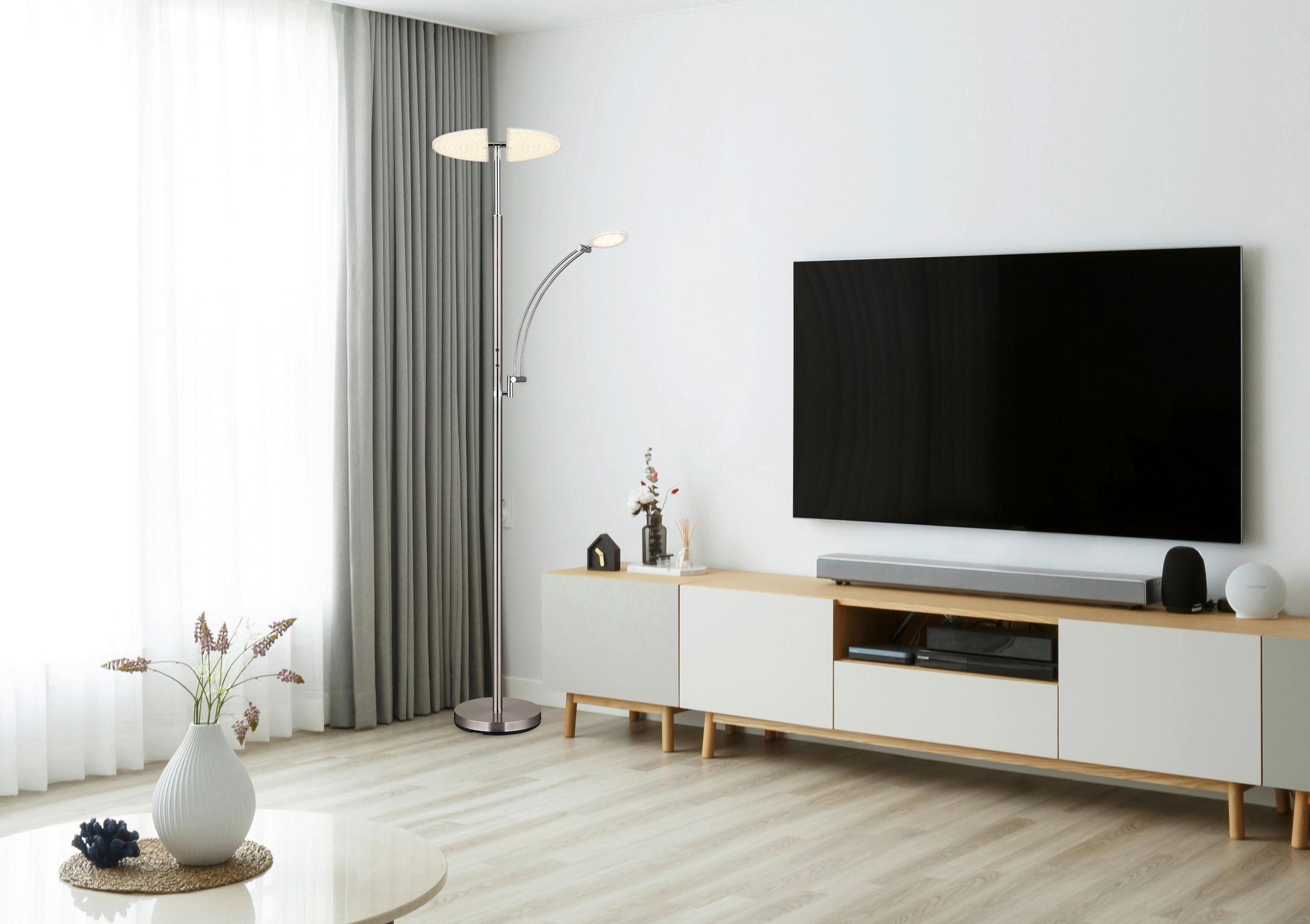 LED-DECKENFLUTER 80/40,5/183 cm    - Schwarz/Weiß, Design, Kunststoff/Metall (80/40,5/183cm)