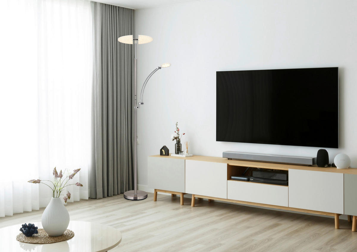 LED-DECKENFLUTER 80/40,5/183 cm    - Schwarz/Weiß, Design, Kunststoff/Metall (80/40,5/183cm)