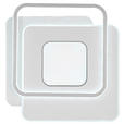 DECKENLEUCHTE    46,5/48,5/5 cm  - Chromfarben/Alufarben, Trend, Kunststoff/Metall (46,5/48,5/5cm) - Novel