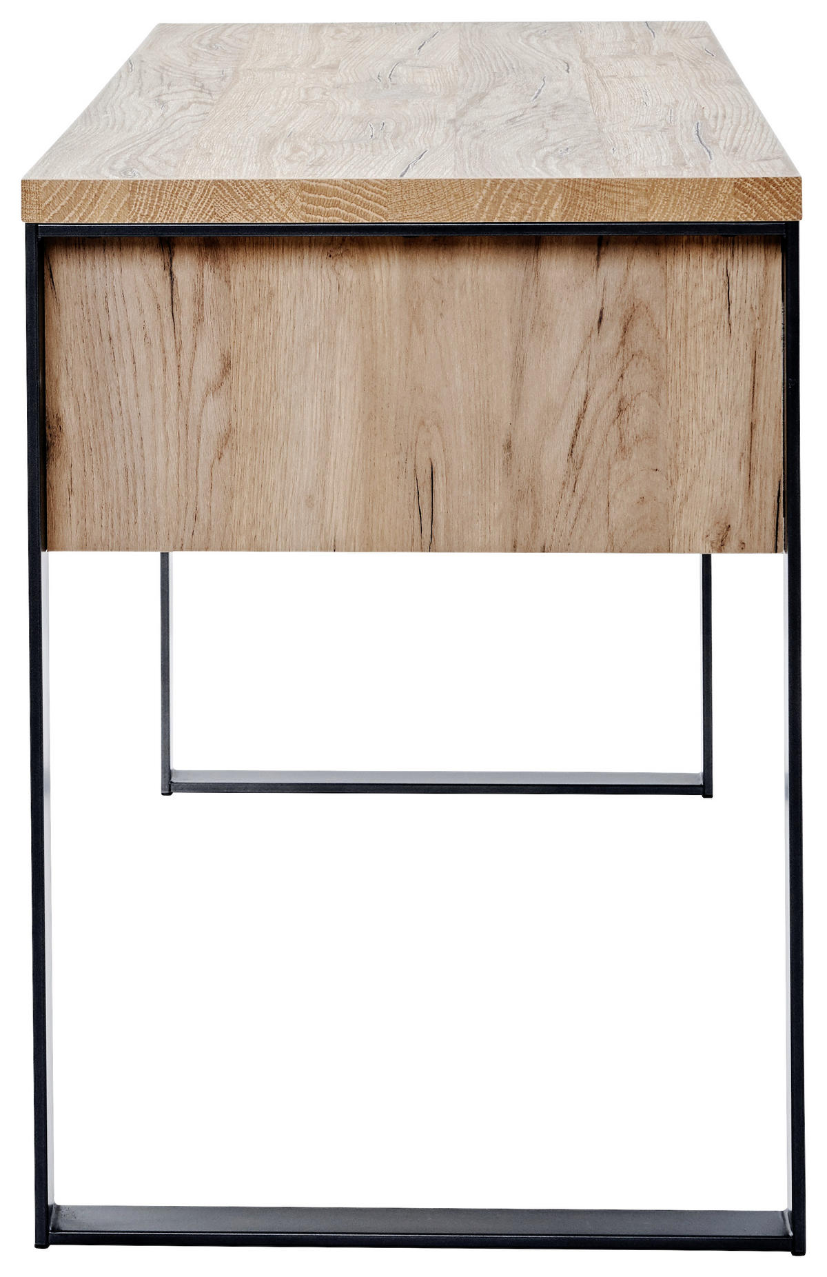 SCHREIBTISCH 120/55/76 cm  in Eichefarben  - Eichefarben/Anthrazit, MODERN, Holzwerkstoff/Metall (120/55/76cm) - Novel