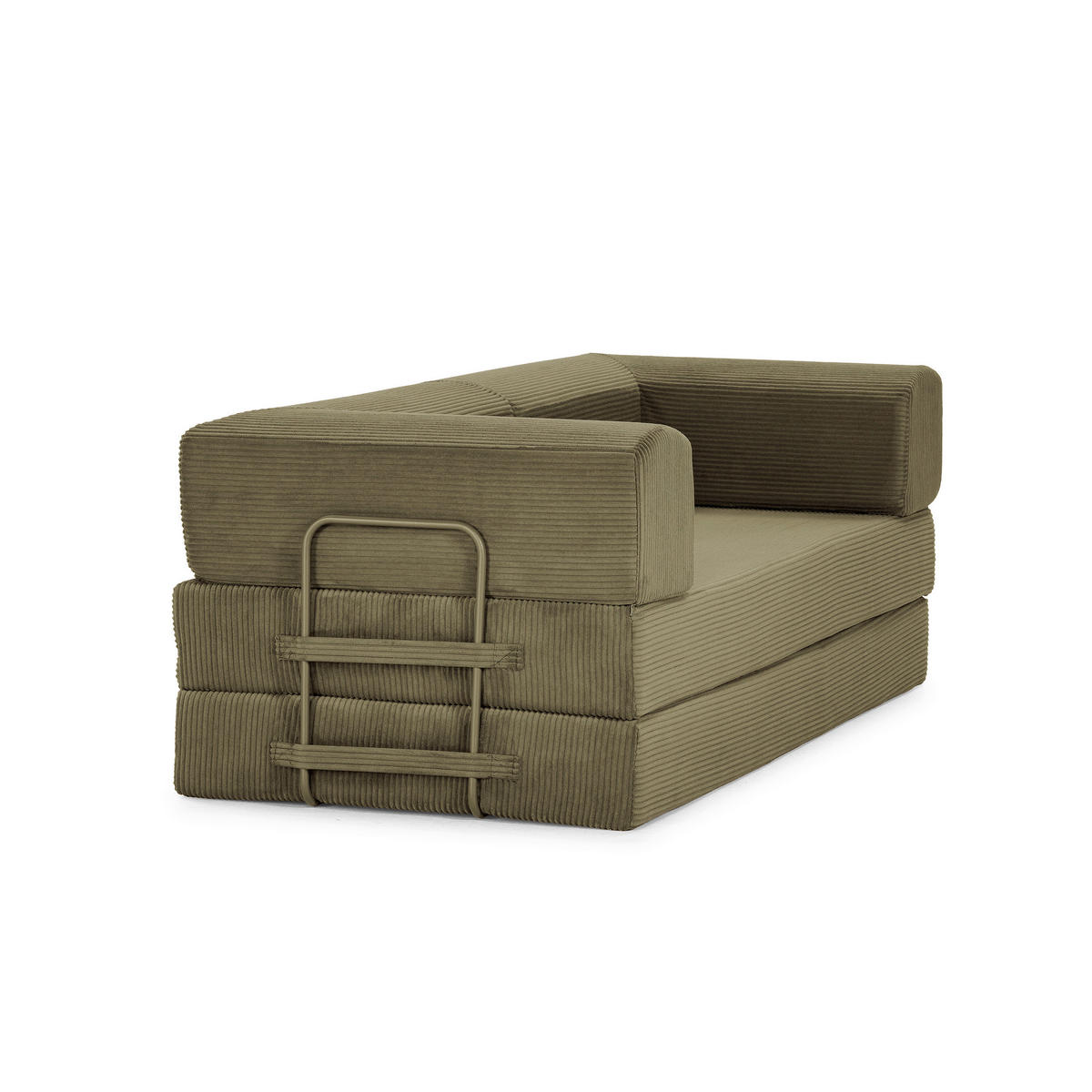 SCHLAFSOFA Cord Grün  - Grün, MODERN, Textil (200/70/90cm) - Livetastic