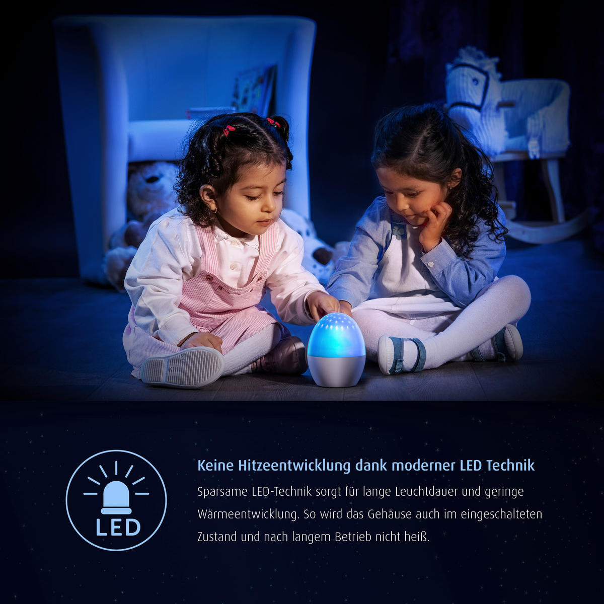 KINDER-NACHTLICHT 10,2/15,5/10,2 cm   - Weiß, Basics, Kunststoff (10,2/15,5/10,2cm) - Reer
