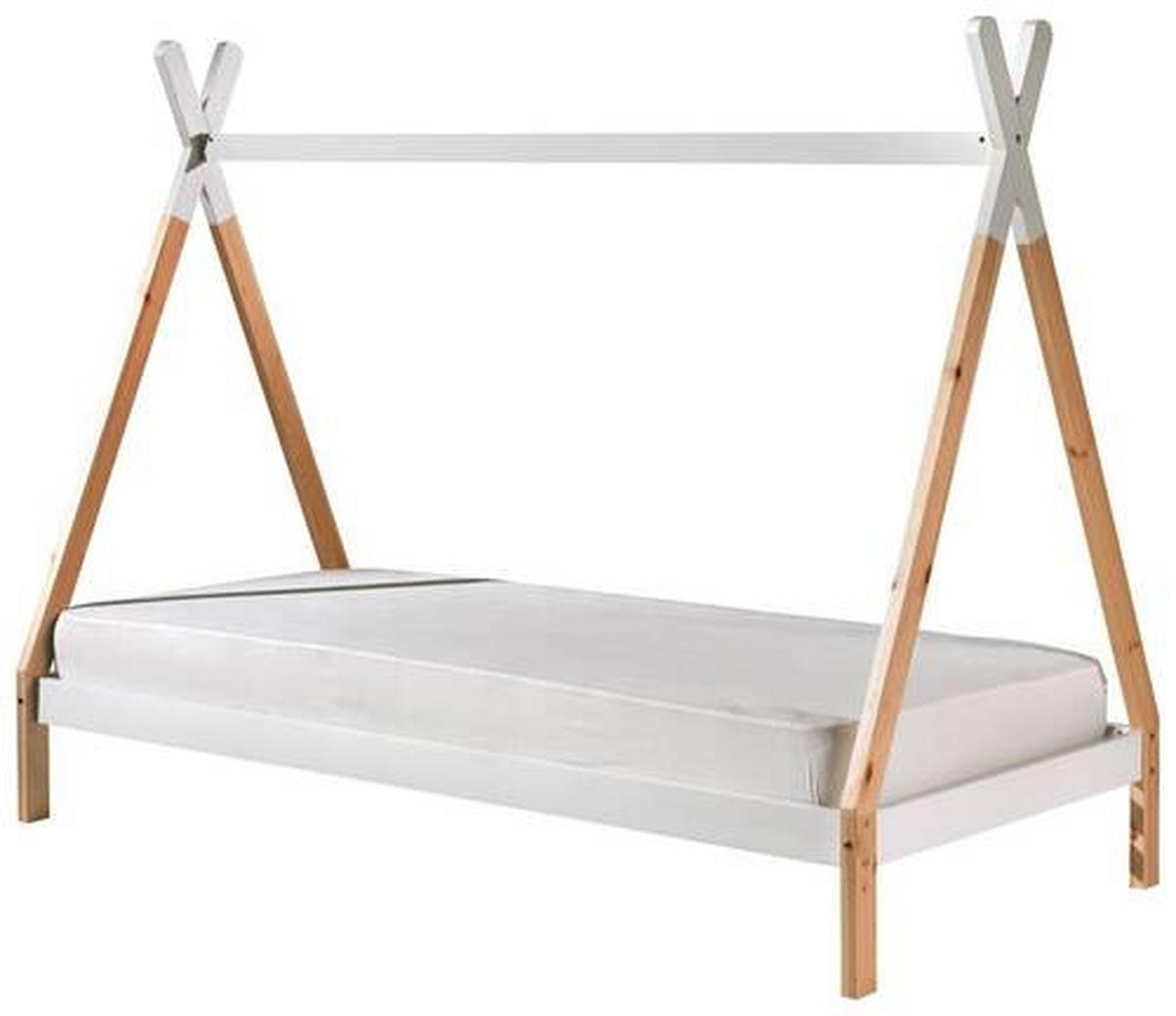 HAUSBETT Rollrost 90/200 cm  - Weiß/Kieferfarben, MODERN, Holz (90/200cm) - MID.YOU