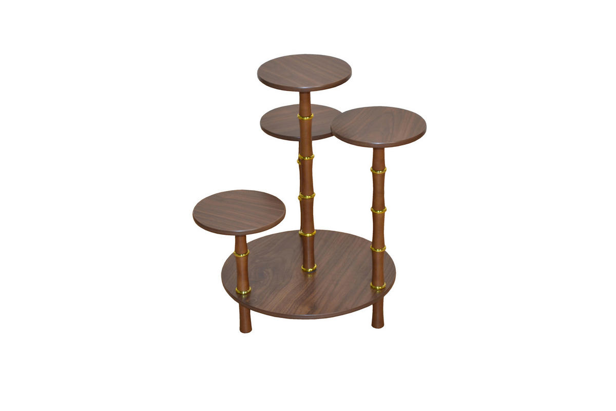 BLUMENTISCH Holzwerkstoff, Holz Buche massiv  - Nussbaumfarben, Design, Holz/Holzwerkstoff (40/40/68cm) - MID.YOU