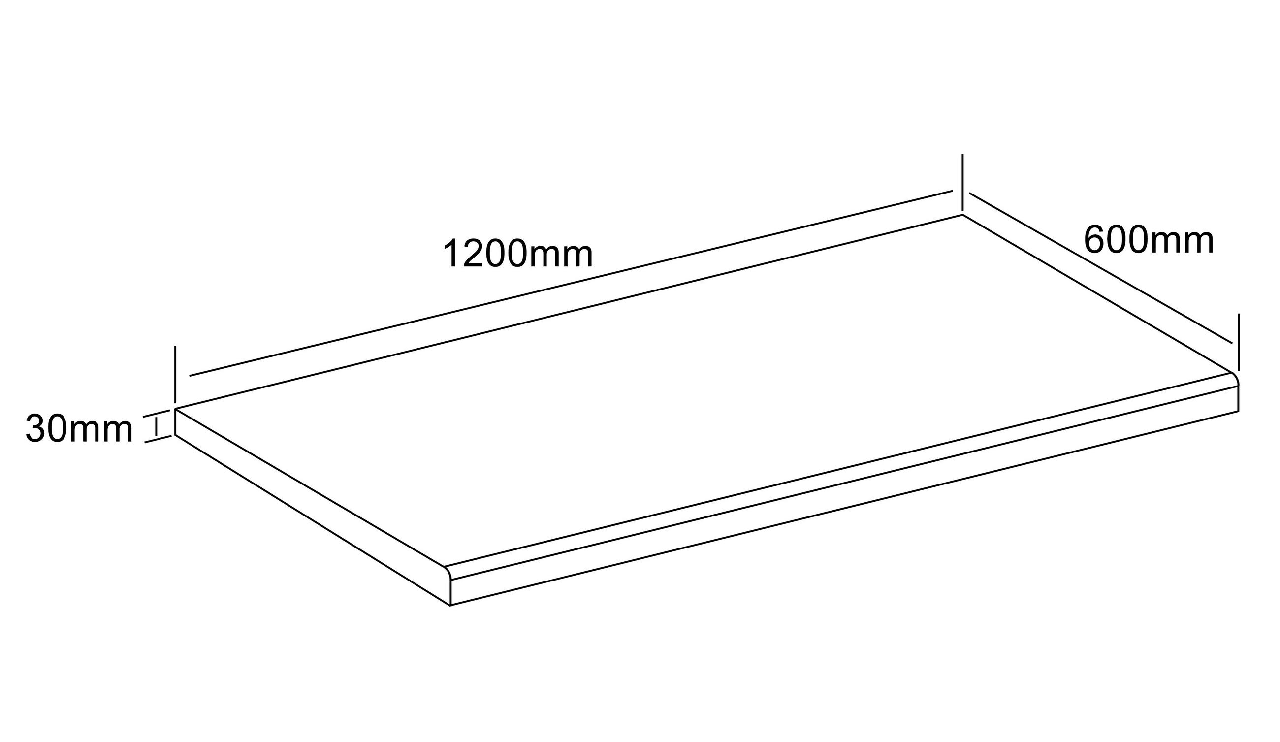 ARBEITSPLATTE 120/3/60 cm  - Grau, Trend, Holzwerkstoff (120/3/60cm) - MID.YOU