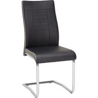 SCHWINGSTUHL   Lederlook  - Chromfarben/Schwarz, Design, Textil/Metall (43/98/60cm) - Carryhome