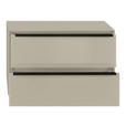 GARDEROBENBANK  in 72/50/32 cm  - Kaschmir/Anthrazit, Design, Glas/Metall (72/50/32cm) - Novel