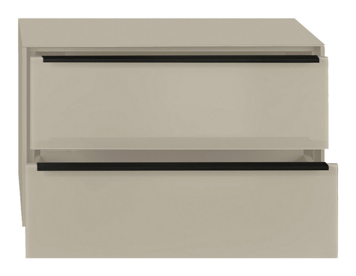 GARDEROBENBANK  in 72/50/32 cm  - Kaschmir/Anthrazit, Design, Glas/Metall (72/50/32cm) - Novel