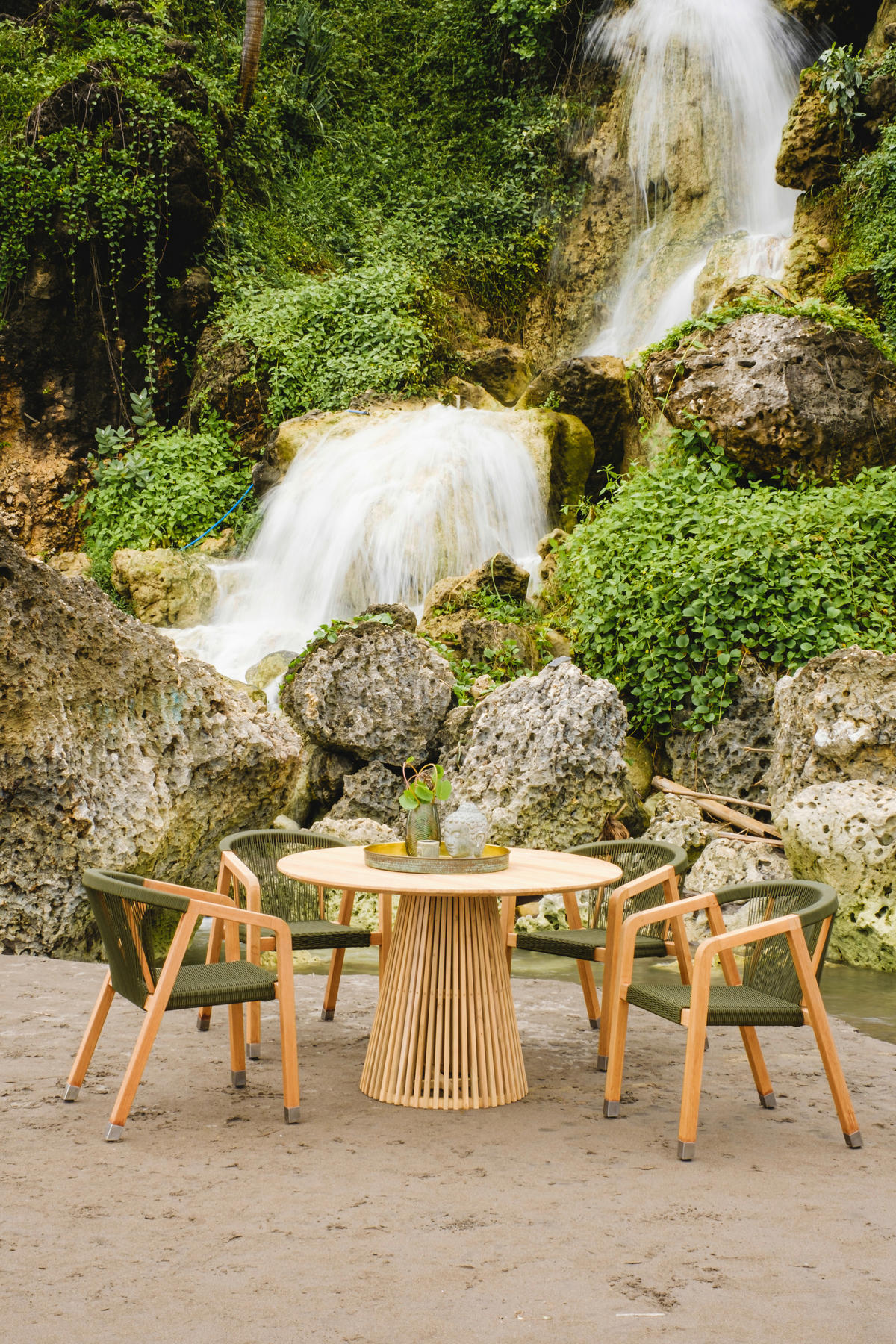 GARTENTISCH 120/120/76 cm Holz rund  - Naturfarben, Design, Holz (120/120/76cm) - Amatio