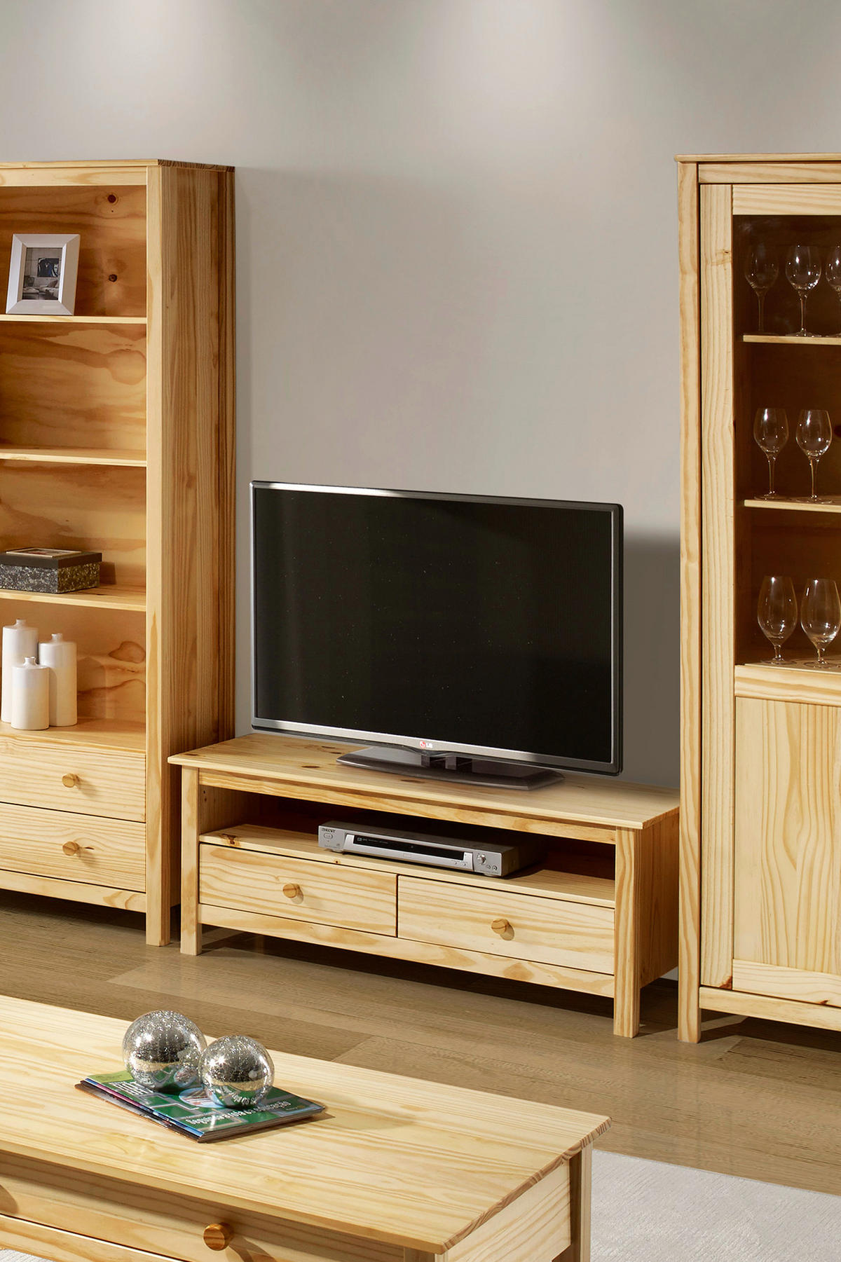 LOWBOARD  in 110/47/39 cm  - Naturfarben, Natur, Holz (110/47/39cm) - Livetastic