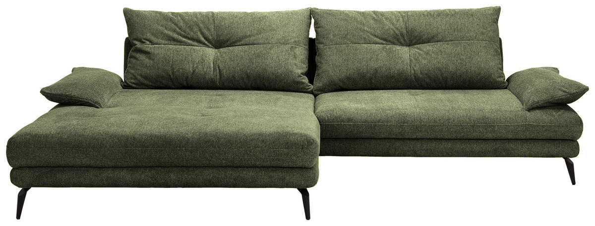HÖRNSOFFA i flatväv mörkgrön  - svart/mörkgrön, Design, metall/textil (176/294cm) - MID.YOU