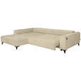 ECKSOFA  in Chenille Beige  222/279 cm  - Beige/Schwarz, KONVENTIONELL, Kunststoff/Textil (222/279cm) - Hom`in