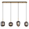 HÄNGELEUCHTE 110/18,5/120 cm   - Messingfarben, Design, Glas/Metall (110/18,5/120cm) - Globo