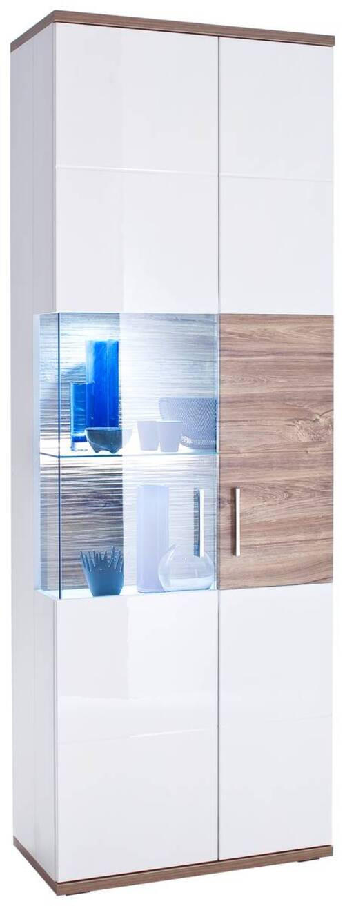 Livetastic VITRÍNA, biela, farba duba, 70/199/37 cm