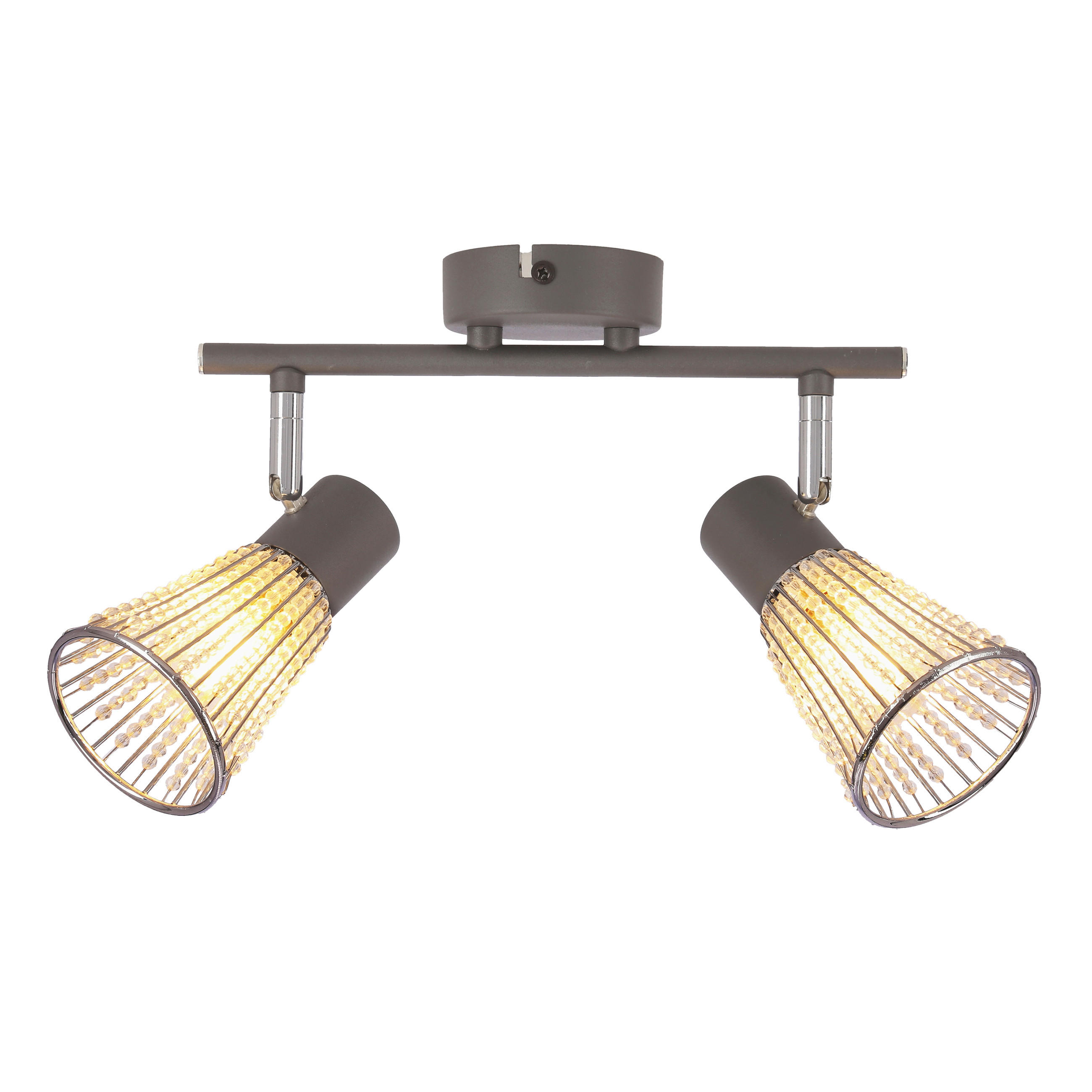 WANDLEUCHTE Curtis 8/38/20 cm  - Grau, Design, Metall (8/38/20cm)