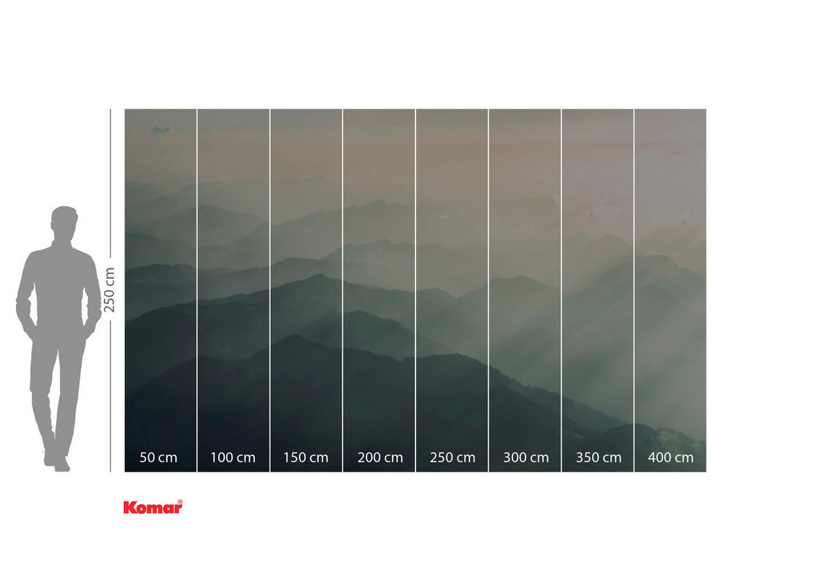 VLIESTAPETE - Blau/Gelb, Basics (400/250cm) - Komar