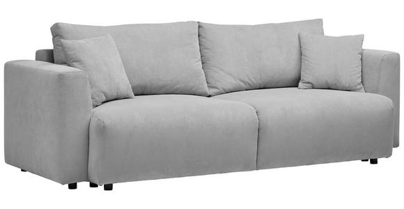 SCHLAFSOFA Cord Silberfarben  - Silberfarben/Schwarz, Design, Kunststoff/Textil (250/92/105cm) - Carryhome