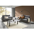 2-SITZER-SOFA  in Echtleder Schwarz   - Schwarz, Design, Leder/Metall (191/98/101cm) - Novel